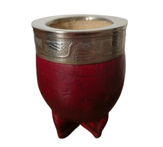 Mate imperial "interior de alpaca" burdeo