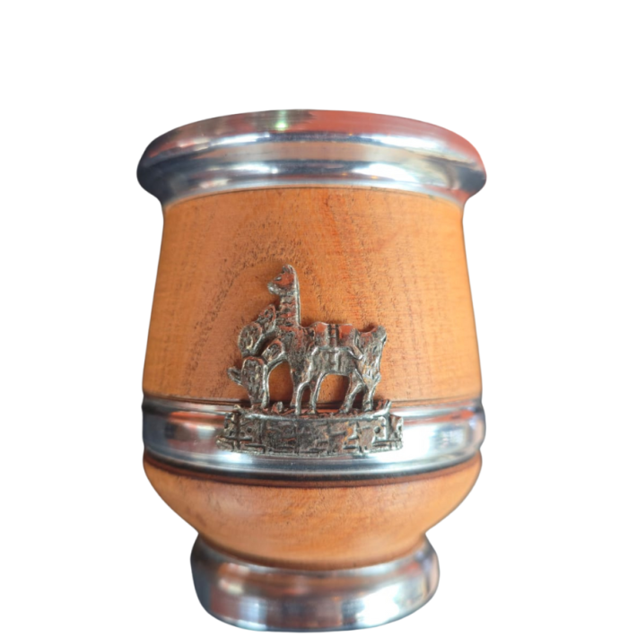 Mate con Diseño de Alpaca en Acero